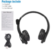 Wireless Bluetooth Offic Headset Noise Cancelling Mic Headphone For PC Laptop Phone