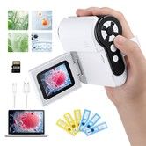 Kids Handheld Microscope 1000X Zoom Adjustable LED Lights Educational Mini Science Student Toys with 32GB Gifts Christmas Birthday Gifts for Age 3+
