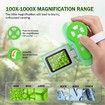 Microscope for Kids,1000X Handheld Microscope with 6 Adjustable LED Lights,2" LCD Screen Mini Microscope Valentines Day Gifts for Kids Age3+,32GB SD Card Including - Green