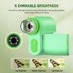 Microscope for Kids,1000X Handheld Microscope with 6 Adjustable LED Lights,2" LCD Screen Mini Microscope Valentines Day Gifts for Kids Age3+,32GB SD Card Including - Green