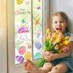 Easter Egg Window Stickers Bedroom Balcony Glass Door Background Electrostatic Spring, Easter Window Stickers (9 Sheets)