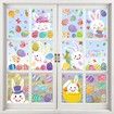 Easter Egg Window Stickers Bedroom Balcony Glass Door Background Electrostatic Spring, Easter Window Stickers (9 Sheets)