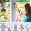 Easter Egg Window Stickers Bedroom Balcony Glass Door Background Electrostatic Spring, Easter Window Stickers (9 Sheets)