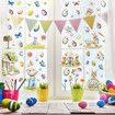 Easter Bunny Egg Chick Static Window Stickers Window Glass Door Decorative Stickers