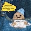 Mini Funny Positive Potato,3 Inch Knitted Crochet Doll,Ideal for Cheer Up,Encouragement,Room Decor,Gifts for Friends,Lovers,Valentine's Day (blue)