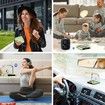 CD Player Portable with Bluetooth,Rechargeable CD Player for Car with Anti-Skip,LCD Touch Screen,Support AUX in Cable&USB for Home,Kids,Gift,Green