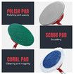 4 in 1 Floor Spin Mop Cordless Electric Spinning Cleaner Scrubber Polisher Sweeper Waxer Washer Cleaning Machine with Pad for Tile Wood Marble