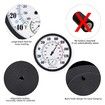 25CM Indoor Outdoor Thermometer Large Numbers Wall Thermometer Hygrometer Garden Decoration (Black)