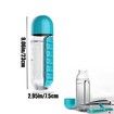 2 in 1 Pill Box Cup 7 Days Planner Drinking Cup Pill Organizer Water Bottle 600 ML Detachable Water Bottle with Medicine Box for Family Travel Work