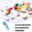 2 in 1 Pill Box Cup 7 Days Planner Drinking Cup Pill Organizer Water Bottle 600 ML Detachable Water Bottle with Medicine Box for Family Travel Work