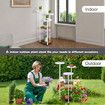 5 Tier Plant Pot Stand Metal Corner Flower Holder Shelf Display Unit Indoor Outdoor Shelves Garden Rack