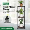 3 Tier Plant Pot Stand Metal Flower Holder Corner Shelf Unit Indoor Outdoor Display Shelves Garden Plywood Storage Rack