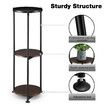 3 Tier Plant Pot Stand Metal Flower Holder Corner Shelf Unit Indoor Outdoor Display Shelves Garden Plywood Storage Rack