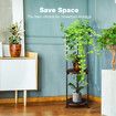 3 Tier Plant Pot Stand Metal Flower Holder Corner Shelf Unit Indoor Outdoor Display Shelves Garden Plywood Storage Rack