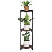 3 Tier Plant Pot Stand Metal Flower Holder Corner Shelf Unit Indoor Outdoor Display Shelves Garden Plywood Storage Rack