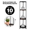 4 Tier Plant Pot Stand Metal Flower Corner Shelf Holder Display Unit Indoor Outdoor Shelves Plywood Garden Storage Rack