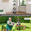4 Tier Plant Pot Stand Metal Flower Corner Shelf Holder Display Unit Indoor Outdoor Shelves Plywood Garden Storage Rack