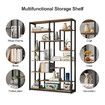 Bookshelf Display 7 Tier Shelf CD DVD Photo Storage Media Rack Plant Holder Metal Shelving Black