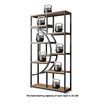 Bookshelf Display Tier Shelf CD DVD Photo Storage Media Rack Plant Ornament Holder Metal Shelving Black Room