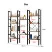 Bookshelf Display Tier Shelf CD DVD Photo Storage Media Rack Plant Ornament Holder Metal Shelving Black Room