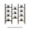 Bookshelf Display Tier Shelf CD DVD Photo Storage Media Rack Plant Ornament Holder Metal Shelving Black Room