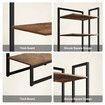 Bookshelf Display 6 Tier Shelf S Shape CD DVD Photo Storage Media Rack Plant Ornament Holder Metal Shelving Room