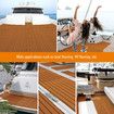 Marine Carpet Boat Flooring Decking Sheet EVA Foam Matting Non Slip Mat Covering Yacht Pad Brown 240 x 120cm