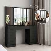 Dressing Table Set with Mirror Makeup Dresser Vanity Modern Home Furniture