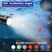 Dive Light for Underwater Photography Diving Flashlight Waterproof Underwater Video Light