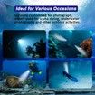 Dive Light for Underwater Photography Diving Flashlight Waterproof Underwater Video Light