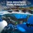 Dive Lights Scuba Diving Headlight IPX8 Waterproof Dive Headlamp - 3 Modes Underwater Flashlight for Diving