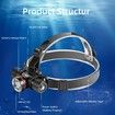 Dive Lights Scuba Diving Headlight IPX8 Waterproof Dive Headlamp - 3 Modes Underwater Flashlight for Diving