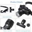 Dive Lights Scuba Diving Headlight IPX8 Waterproof Dive Headlamp - 3 Modes Underwater Flashlight for Diving