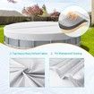 12FT Solar Pool Covers for Above Ground Pools, Waterproof and Dustproof, Pool Cover with Drawstring to Improve Fit with Pool (Silver)
