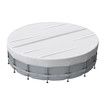 12FT Solar Pool Covers for Above Ground Pools, Waterproof and Dustproof, Pool Cover with Drawstring to Improve Fit with Pool (Silver)