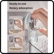 Suction Cup Shelf Suction Cup Wall Mounted Shower Storage Rack for Bathroom, No Drilling, Large Capacity (Grey,S double layer)