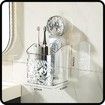 Suction Cup Shelf Suction Cup Wall Mounted Shower Storage Rack for Bathroom, No Drilling, Large Capacity (Transparent,L)