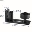 Sliding Barn Door Floor Guide for Bottom Adjustable Roller - 8 Setup Options for DIYers - Flush Design Bottom Flat Barn Door Floor Guide Stay Roller (Black) 1PCS