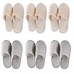 6 Pairs Spa Slippers,Non Slip Disposable Slippers For Guest,Washable Reusable,Which Can Be Used As Women Men,House,Indoor,Bathroom,Bedroom,Hotel,Bride Slippers