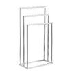 3 Tier Towel Rail Drying Rack Free Standing Stainless Steel Washcloth Holder Hanger Storage Hanging Bars for Bathroom Restroom Kitchen