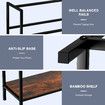 3 Tier Towel Rail Rack Free Standing Drying Holder Bars Hanger Steel Storage Hanging Dryer Bamboo Shelf for Bathroom Restroom Kitchen