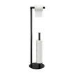 Free Standing Toilet Paper Holder Bathroom Organiser Spare Tissue Roll Storage Reserve Floor Stand Pole Dispenser RV Home Decor 65.5cm Black