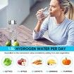 Hydrogen Water Bottle,Portable Hydrogen Water Bottle Generator,Ion Water Bottle Improve Water Quality in 3 Minutes,Water Ionizer Machine (Silver)