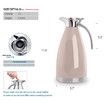 Stainless Steel Thermal Carafe, Double Wall Vacuum Insulated Thermos/Pitcher with Lid,Heat and Cold Retention Coffee/Tea Carafe, 2 Liter (Pink)