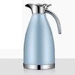 Stainless Steel Thermal Carafe, Double Wall Vacuum Insulated Thermos/Pitcher with Lid, Heat and Cold Retention Coffee/Tea Carafe, 2 Liter (Blue)