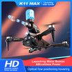 4K Drone with Three Camera Water Bombs Professional Aerial Photography Aircraft Obstacle Avoidance Foldable Quadcopter Color Grey