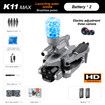 4K Drone with Three Camera Water Bombs Professional Aerial Photography Aircraft Obstacle Avoidance Foldable Quadcopter Color Grey