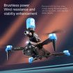 4K Drone with Three Camera Water Bombs Professional Aerial Photography Aircraft Obstacle Avoidance Foldable Quadcopter Color Grey