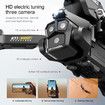 4K Drone with Three Camera Water Bombs Professional Aerial Photography Aircraft Obstacle Avoidance Foldable Quadcopter Color Grey