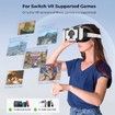 Upgraded VR Headset for Switch And Switch OLED,Switch Virtual Reality Glasses with Adjustable HD Lenses Head Strap 3D Goggles